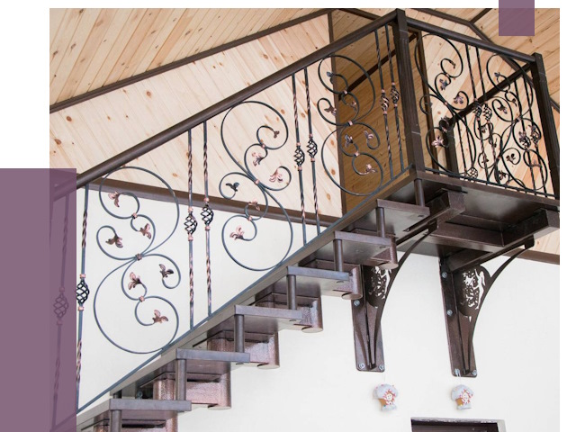 Кованые лестницы в Мичуринске от 80761 руб. под ключ