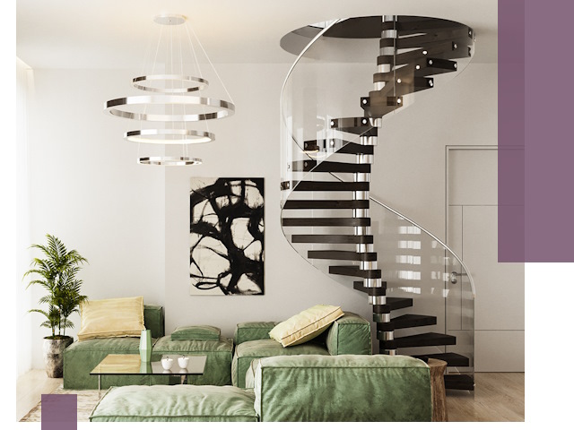 Лестницы для двухуровневой квартиры в Мичуринске — изготовление и монтаж