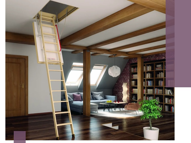 Чердачные лестницы под ключ в Мичуринске: изготовление и монтаж