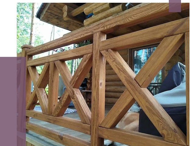 Деревянные перила под ключ в Мичуринске от 7766 руб. 