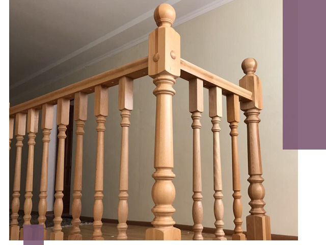 Деревянные перила на заказ в Мичуринске: монтаж и изготовление