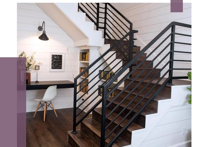 Перила для лестницы в доме в Мичуринске от 7507 руб. — ПРОЛЁТ-Мчр