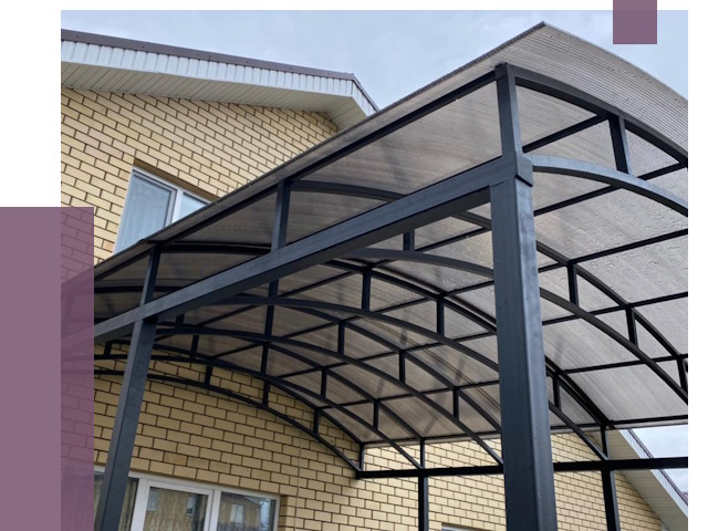 Монтаж козырьков в Мичуринске от 11648 руб. | ПРОЛЁТ-Мчр