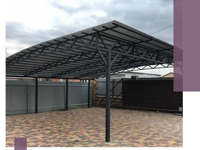 Недорогие навесы под ключ в Мичуринске — изготовление и монтаж