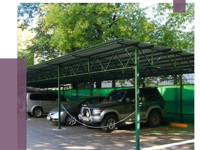 Навесы для парковки в Мичуринске от 81279 руб. заказать | ПРОЛЁТ-Мчр