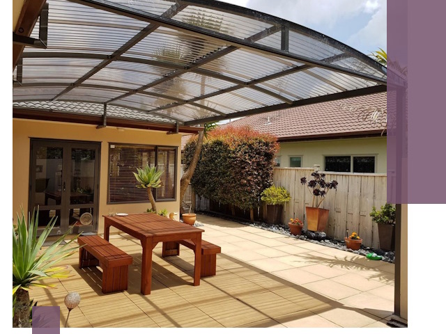 Навесы во двор под ключ в Мичуринске — изготовление и монтаж