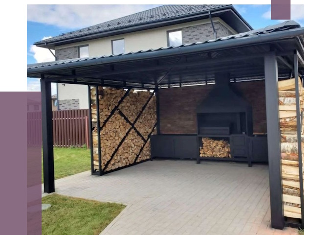 Навесы для барбекю в Мичуринске от 12891 руб. под ключ | ПРОЛЁТ-Мчр