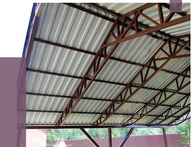 Навесы из профнастила в Мичуринске от 7455 руб. | ПРОЛЁТ-Мчр