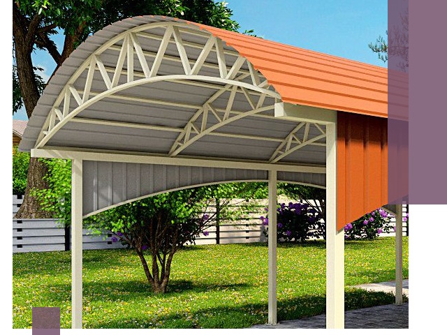 Навесы из профнастила под ключ в Мичуринске — установка и монтаж