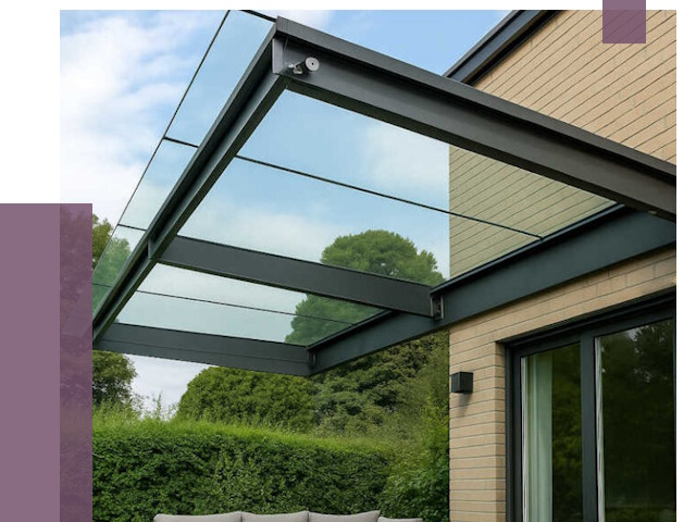 Стеклянные навесы и козырьки в Мичуринске от 12425 руб.