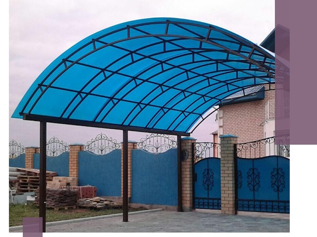 Арочные навесы под ключ в Мичуринске — изготовление и монтаж