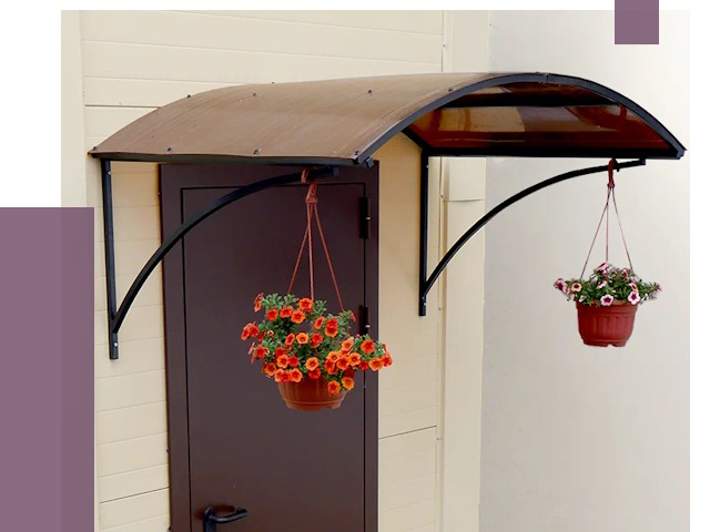 Козырьки над входом в Мичуринске от 15013 руб.  | ПРОЛЁТ-Мчр