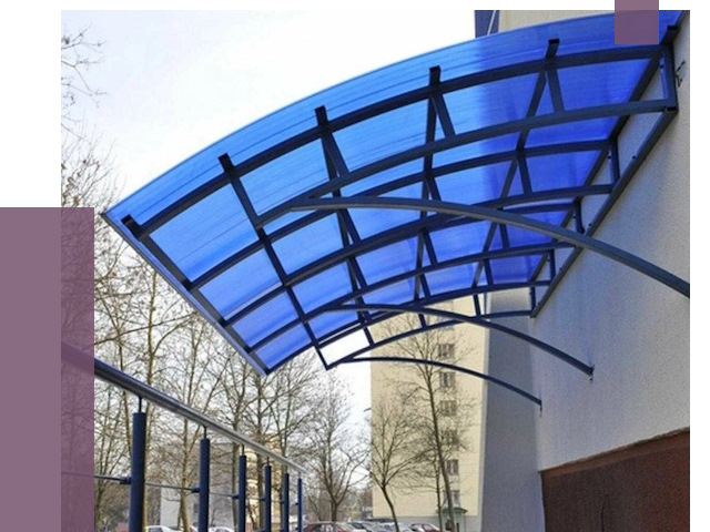 Козырьки из поликарбоната в Мичуринске от 4349 руб. под ключ | ПРОЛЁТ-Мчр