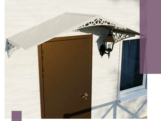 Металлические козырьки на входы и террасы в Мичуринске