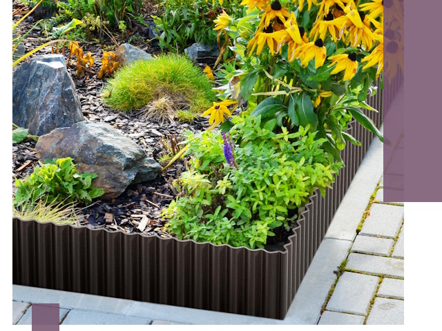 Металлические бордюры для клумб в Мичуринске — производство и монтаж