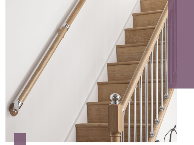 Пристенные поручни из стали и нержавейки под монтаж в Мичуринске